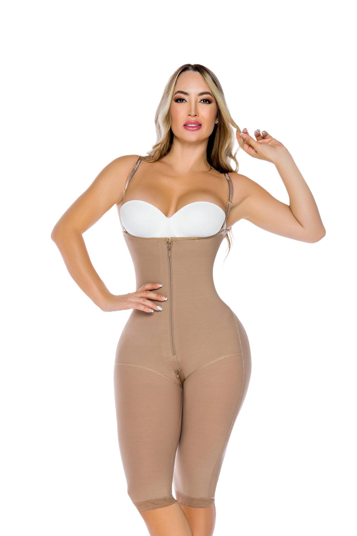 BE7087 Faja pierna larga extra push up